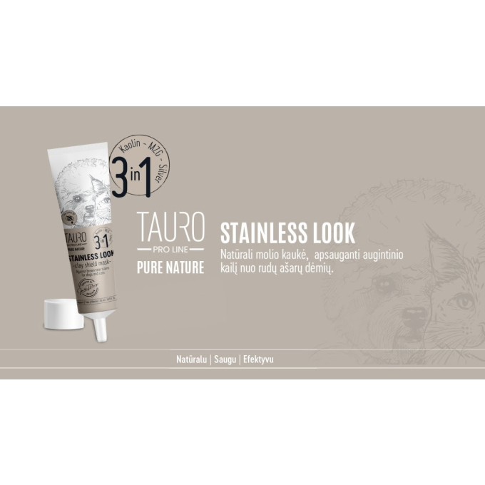 Pure Nature Stainless look 3in1, natural clay mask to prevent tear stains on the coat for dogs - 6